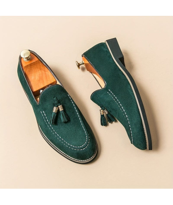 Chaussures Orthopédiques Hommes Elegant Tasseled Suede Loafer vente chaude votre 