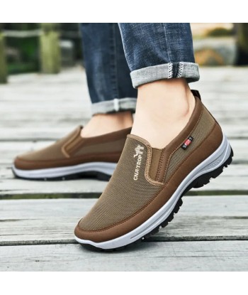 Zapato ortopédico cómodo para hombre - Camel livraison gratuite