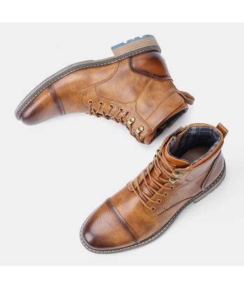 Fred - Mocasines retro ortopédicos de piel con cordones para hombre livraison et retour toujours gratuits