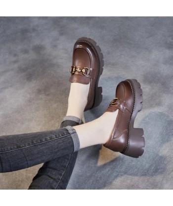 mocassin orthopédique femme compensés en cuir véritable de la marque