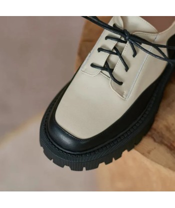 mocassino ortopedico da donna in crosta di cuoio con lacci Véritable concentré