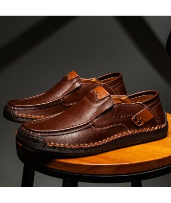 Mocassins en cuir à semelle caoutchouc pour hommes - Voltem Vous souhaitez 